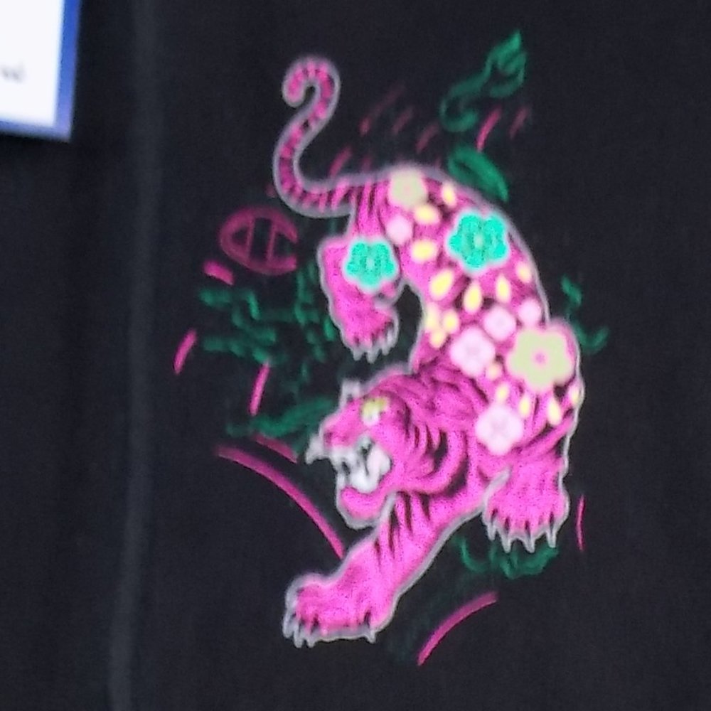 Champion Lunar New Year Collection Black Hoodie Neon Tiger Graphic Size M NWT - Picture 9 of 16